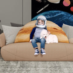 3D Space Bolster Pillow—Jupiter