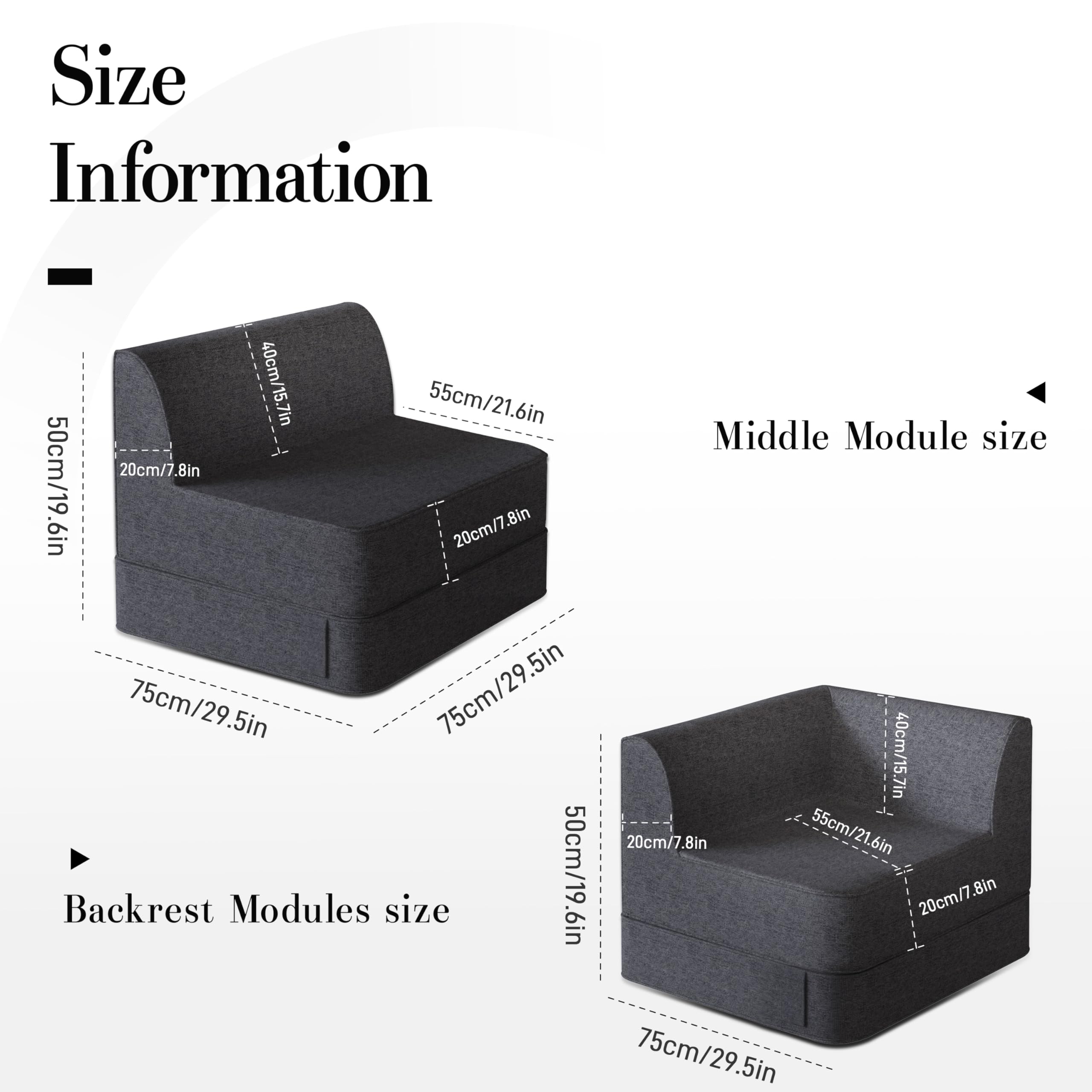 Modular Sectional Sofa, Customizable ——Middle Module