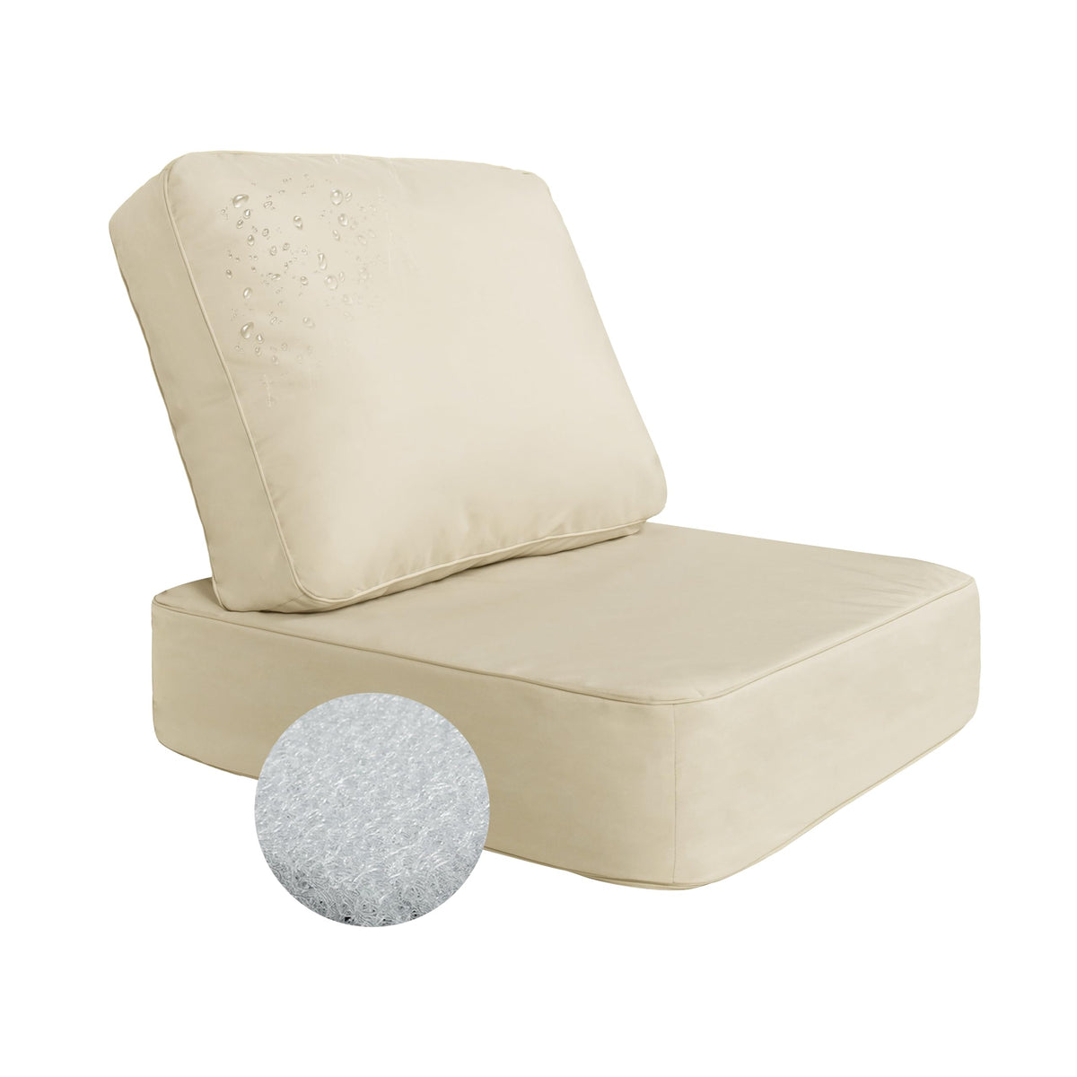 Outdoor Deep Seating Cushion Set— Offwhite