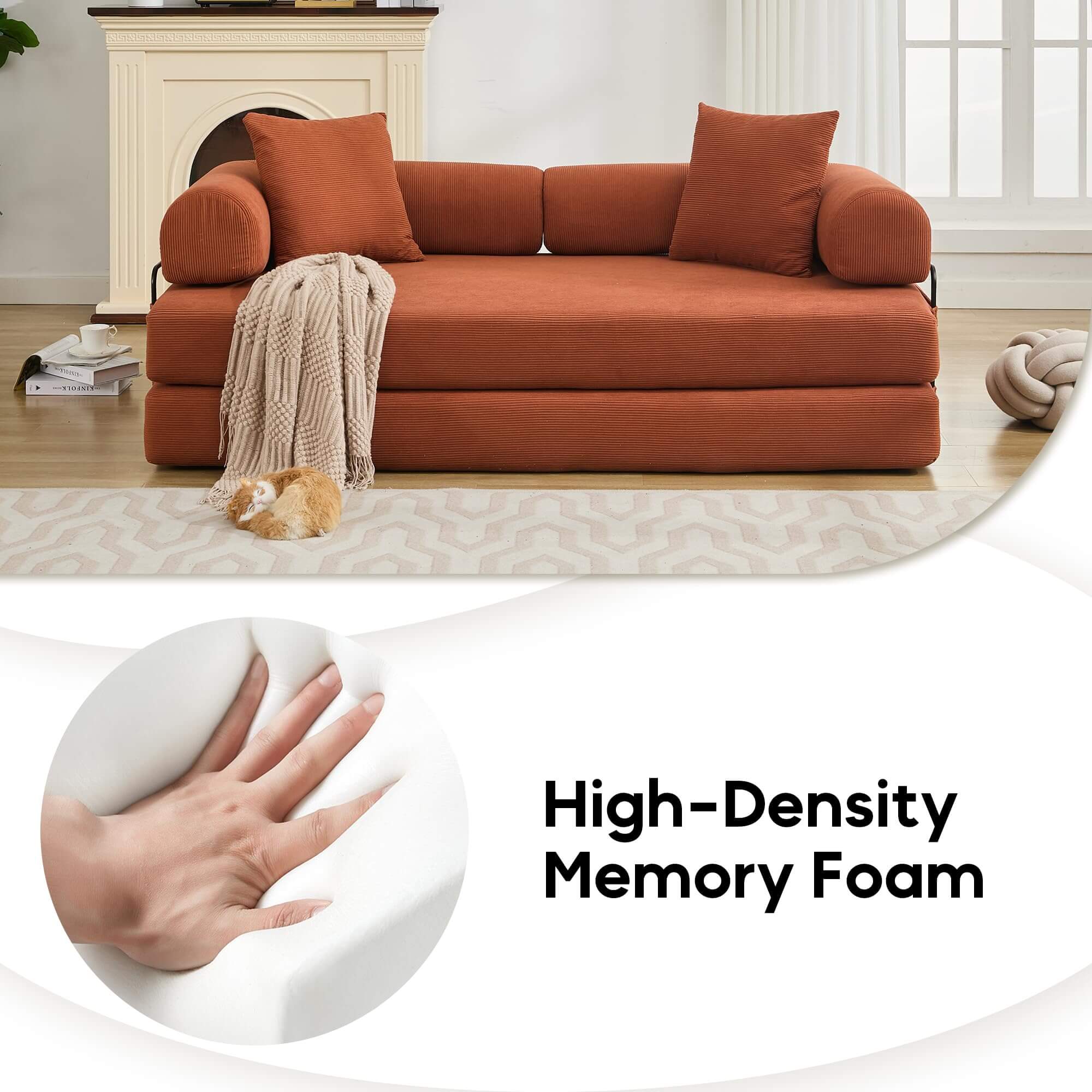 CloudFlex 3-in-1 Luxe Floor Sleeper Sofa
