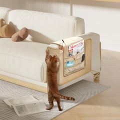 Natural Sisal Cat Scratch Furniture Protector with Storage Pockets &Organizer