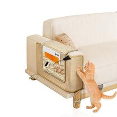 Natural Sisal Cat Scratch Furniture Protector with Storage Pockets &Organizer