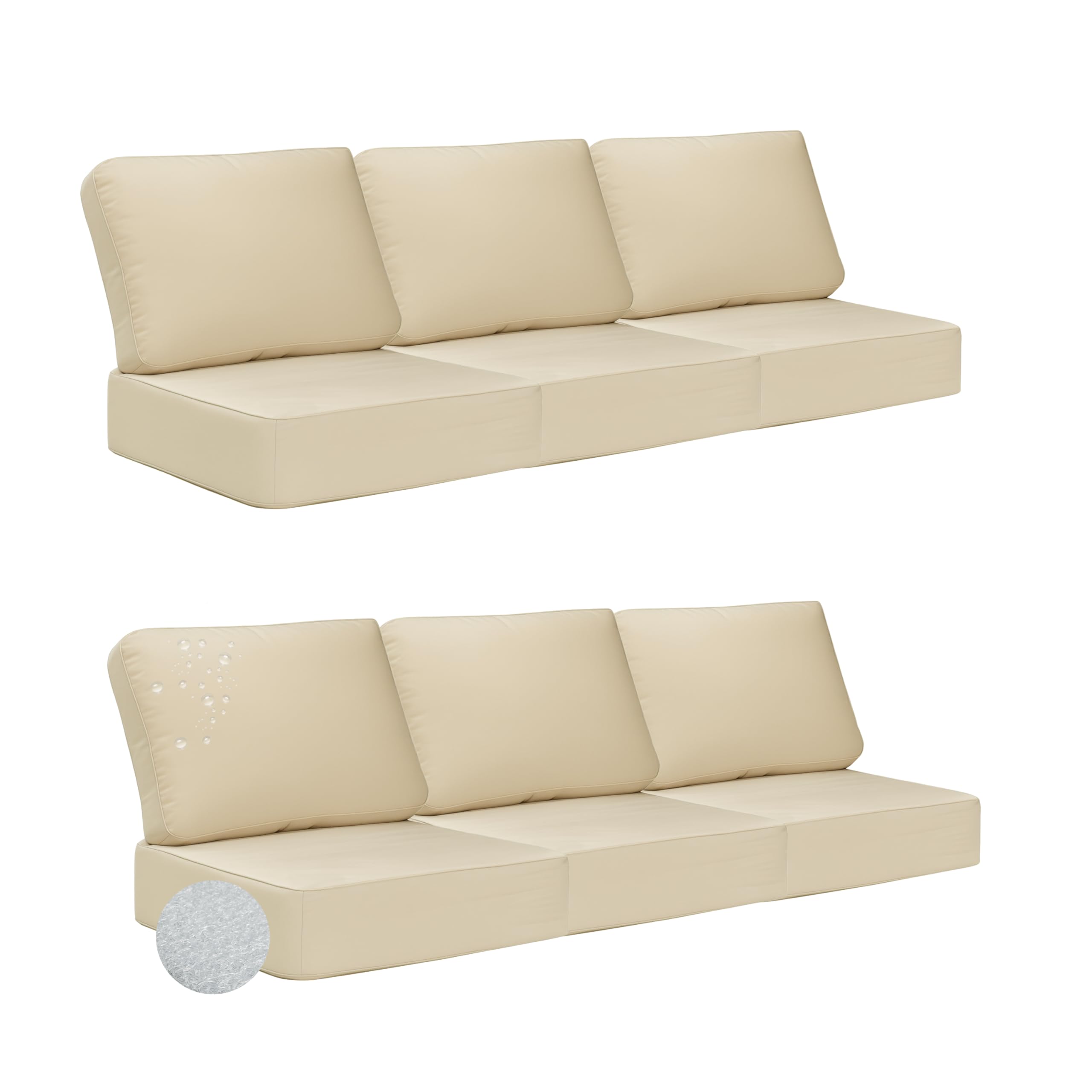 Outdoor Deep Seating Cushion Set— Offwhite