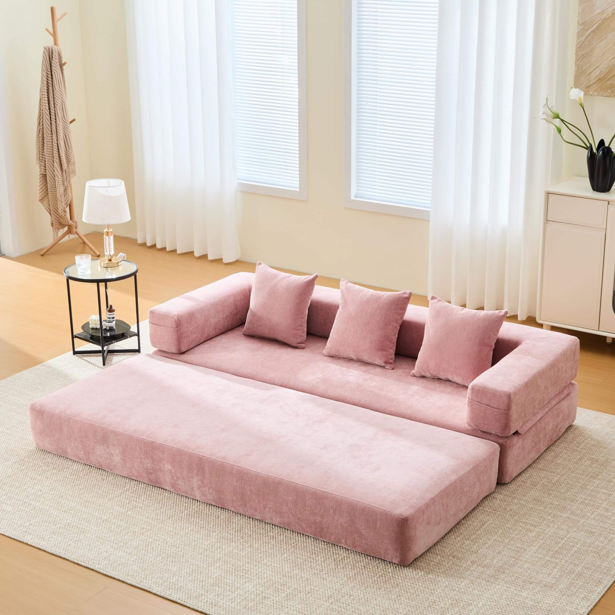 CloudFlex 3-in-1 Luxe Floor Sleeper Sofa
