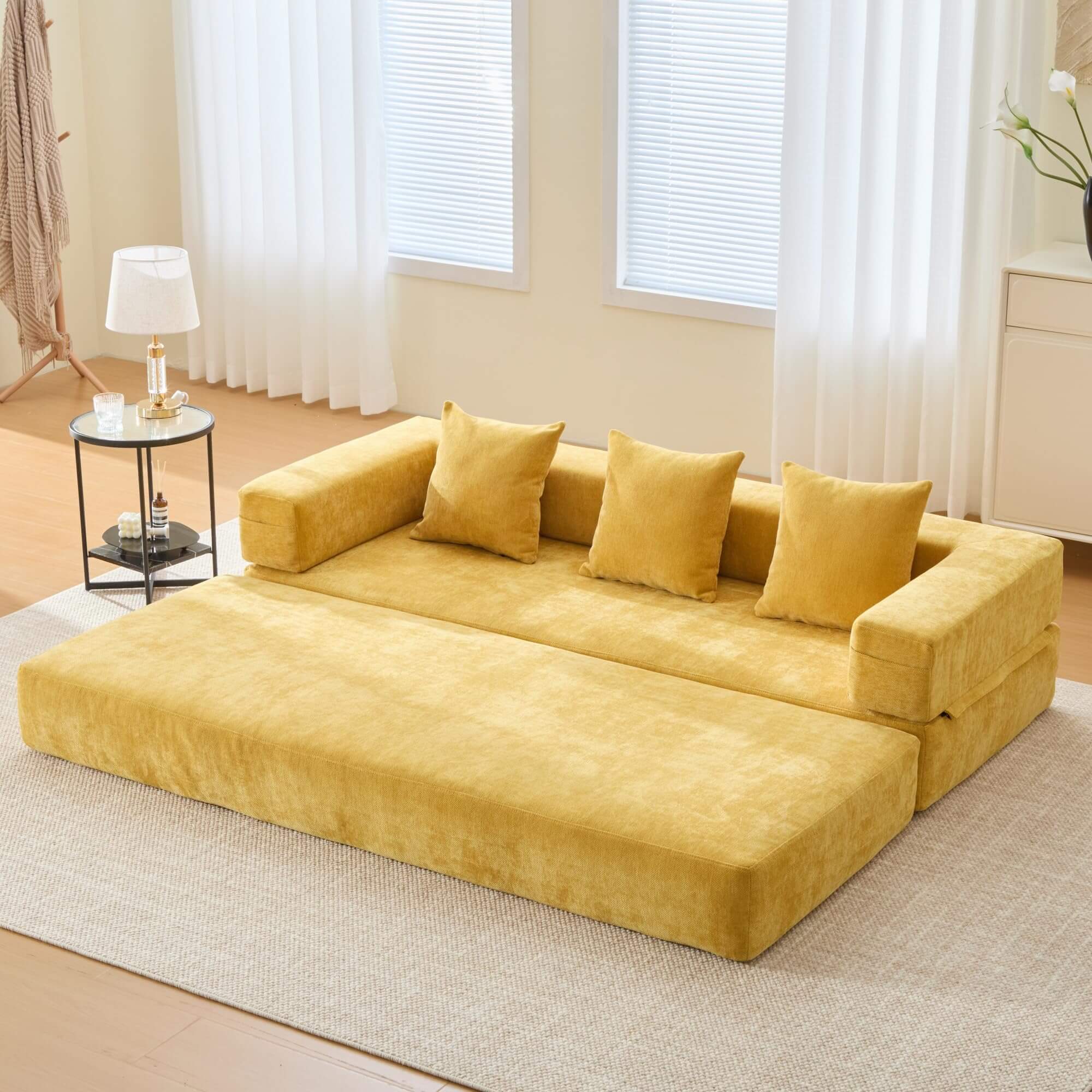 CloudFlex 3-in-1 Luxe Floor Sleeper Sofa
