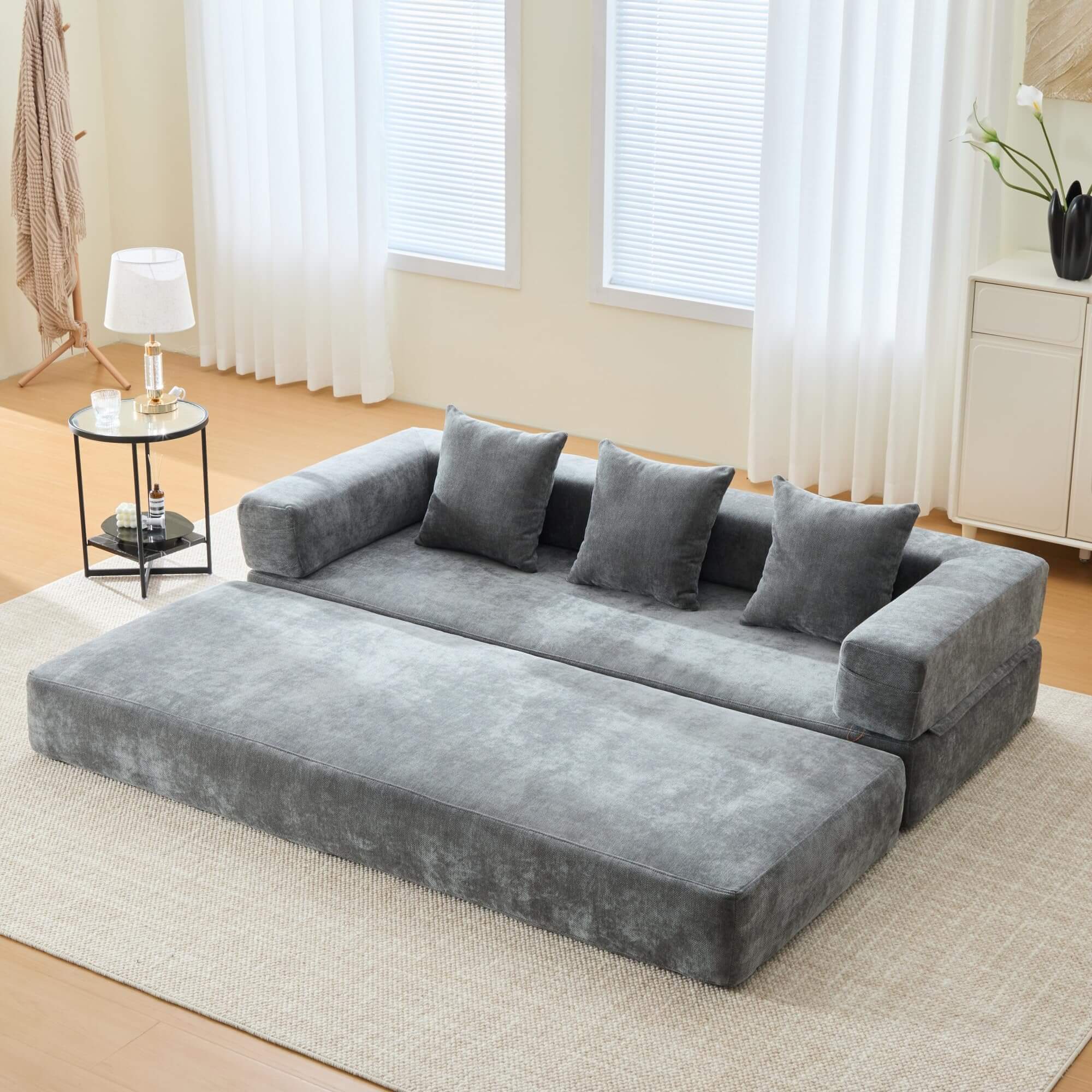 CloudFlex 3-in-1 Luxe Floor Sleeper Sofa