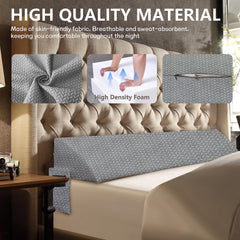 Wedge Large Headboard Pillow Grey