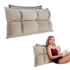 Double-layer Headboard Reading Pillow——Gray