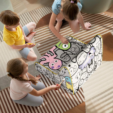 Multifunktionales Kinder-Doodle-Sofa – Weiß