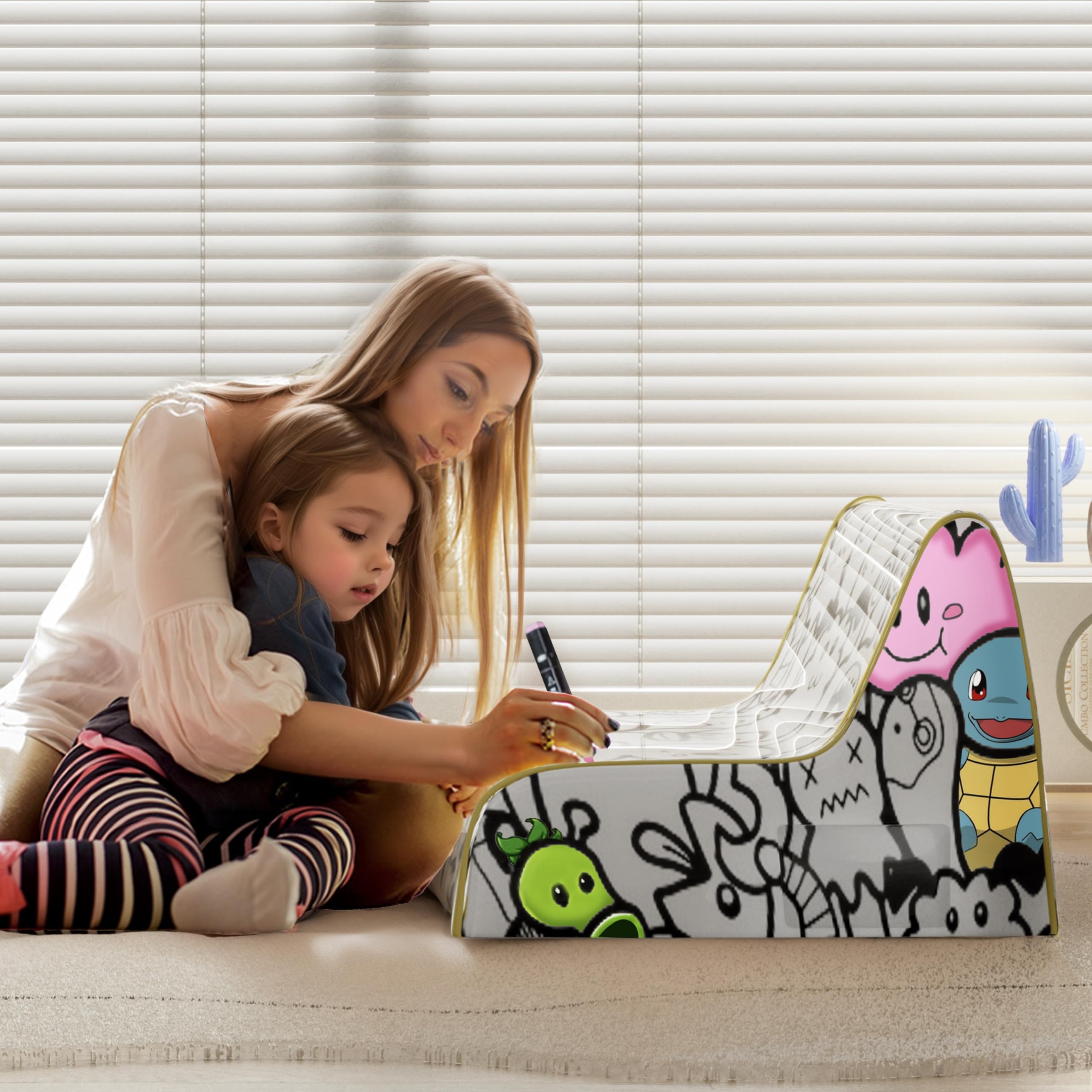 Multifunktionales Kinder-Doodle-Sofa – Weiß