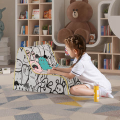 Multifunktionales Kinder-Doodle-Sofa – Weiß