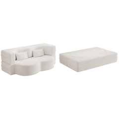 OvalComfort Sleeper Sofa with 2 Pillows