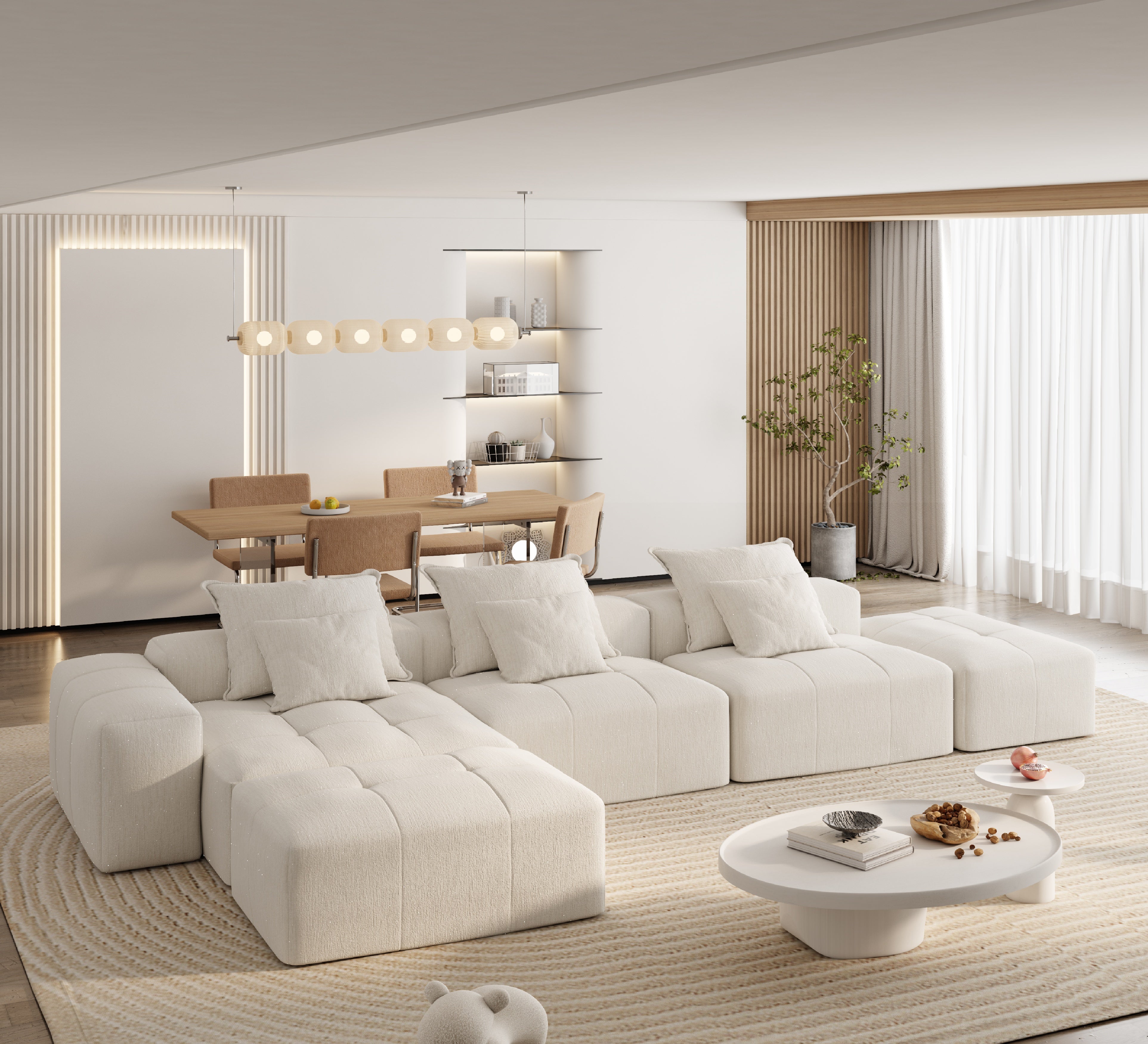 Luxury Chenille Sectional Sofa