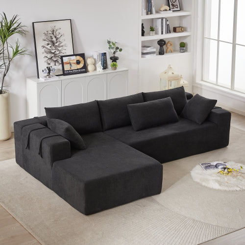 Modular L-Shaped Sectional Sofa Set, 108" with 6 Pillows