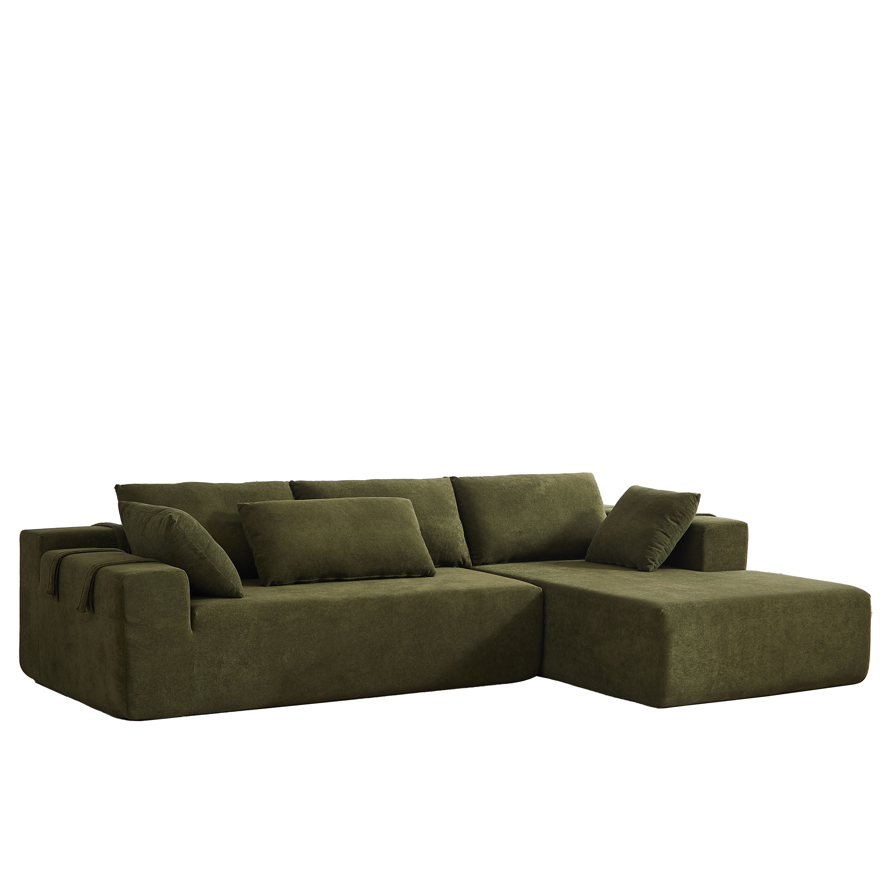 Modular L-Shaped Sectional Sofa Set, 108" with 6 Pillows