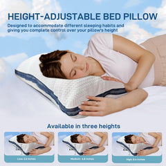 Adjustable 3 Layer Bed Pillows