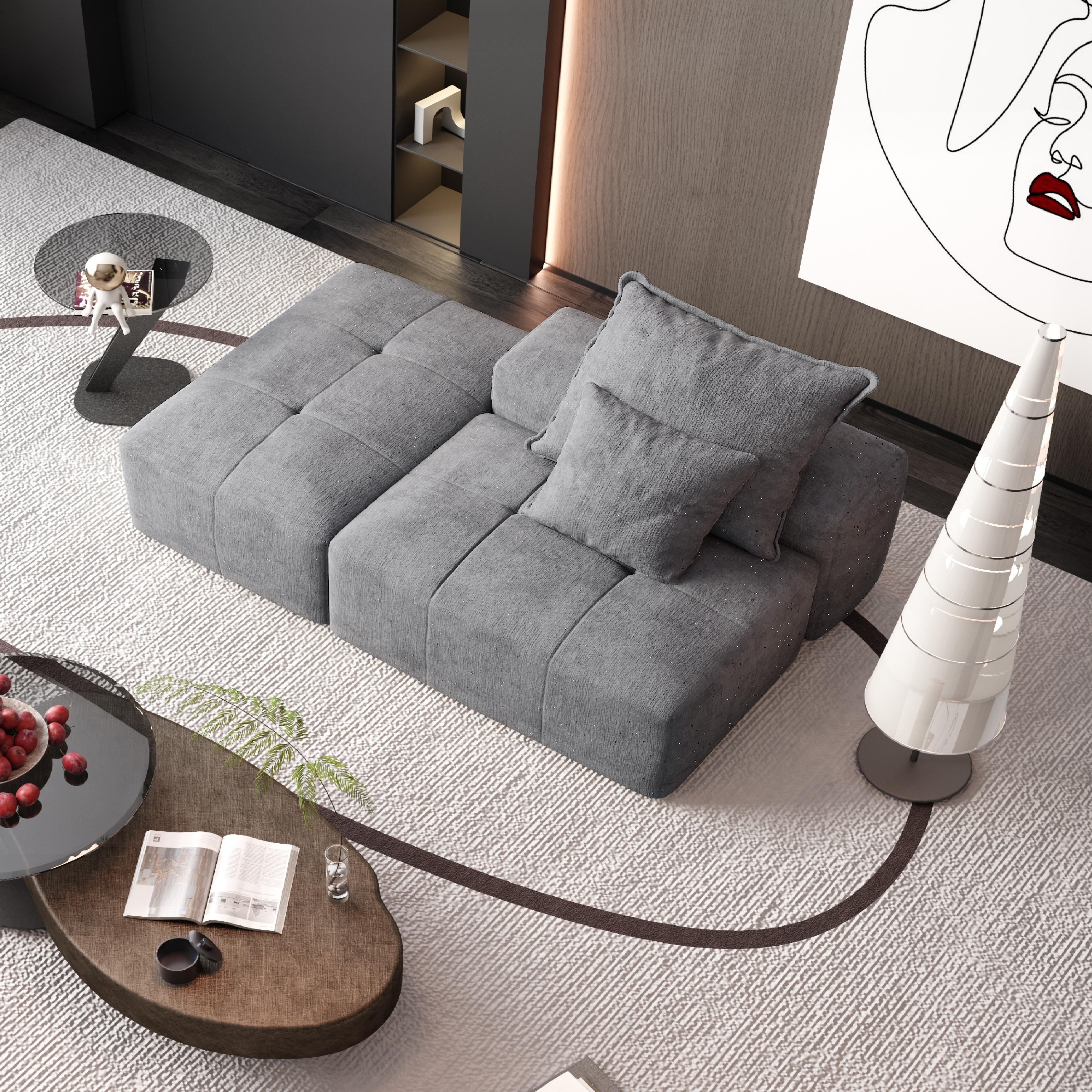Luxury Chenille Sectional Sofa