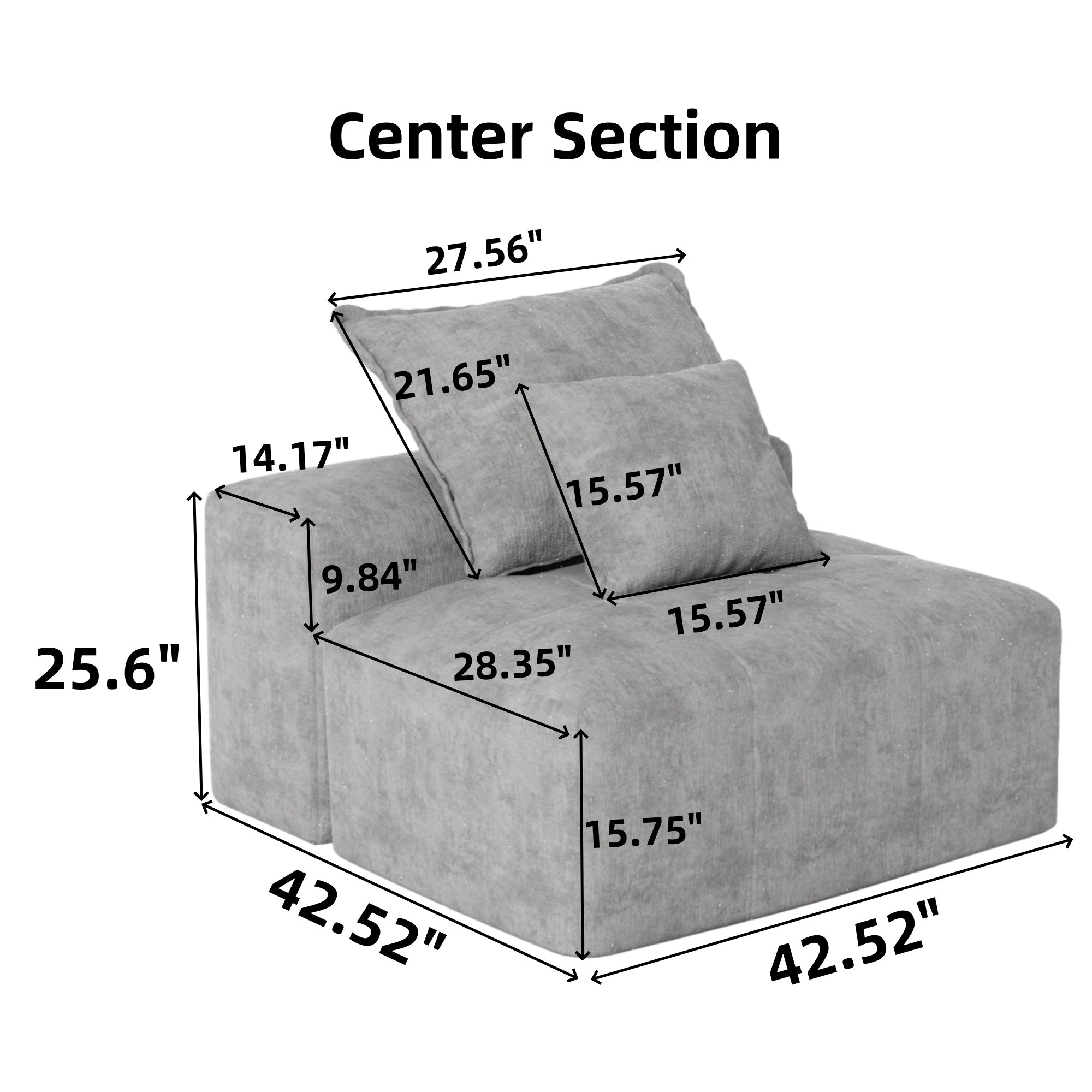 Luxury Chenille Sectional Sofa