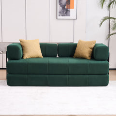 Folding Sofa Bed, 78.5" Convertible Couch Bed with 2 Pillows