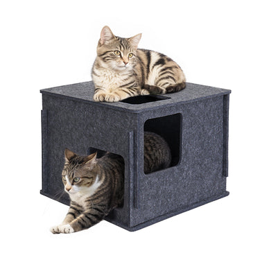 3-stöckige Peekaboo-Katzenhöhle: Versteck für mehrere Katzen