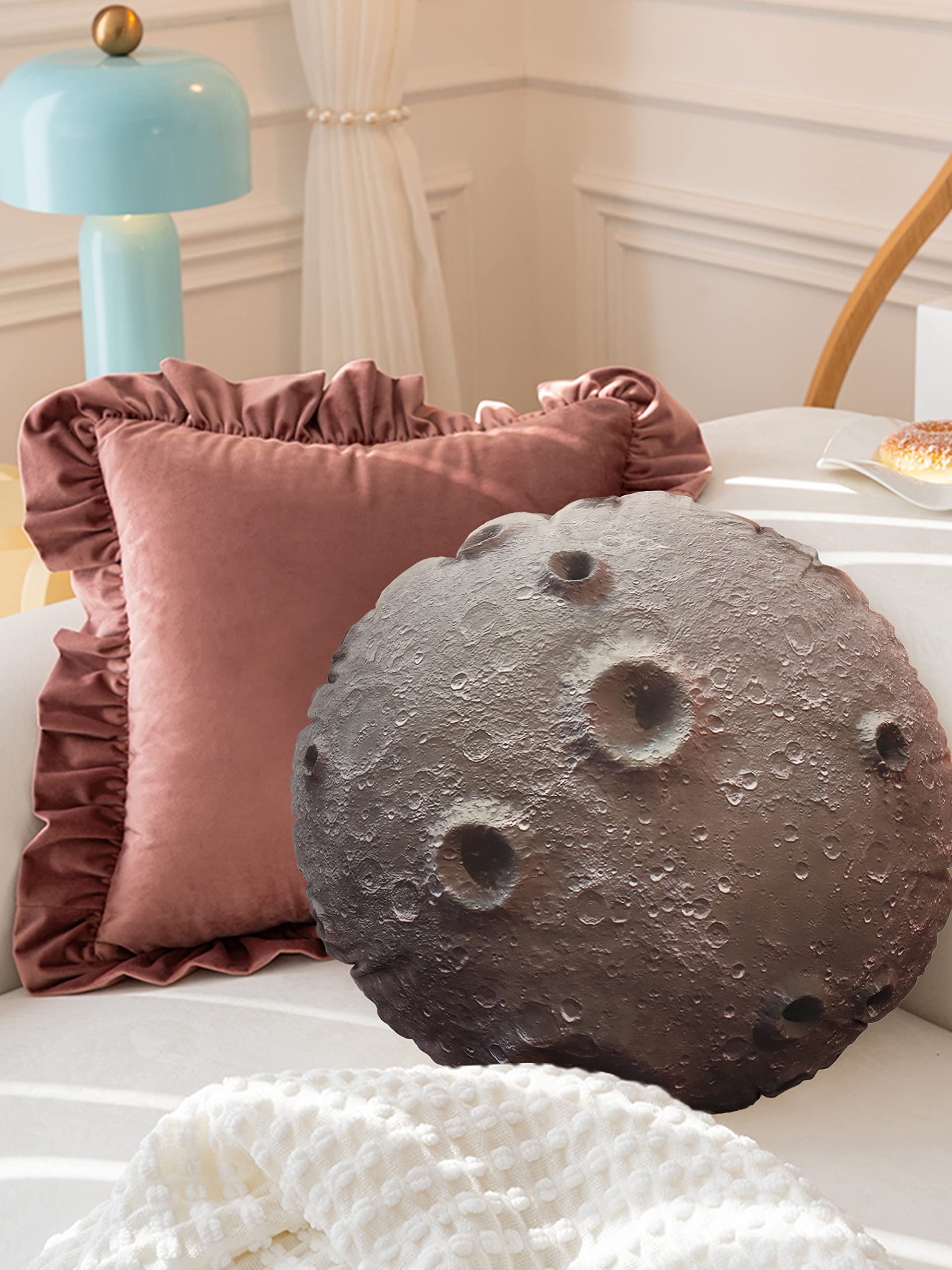 3D Curve Planet Stuffed Pillows —The Moon