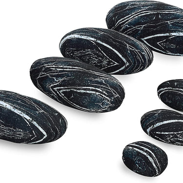 3D Stone Pillow 7 Piece Set ——Black Marble