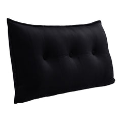 Rectangular Back Support Headboard Pillow Velvet——Black