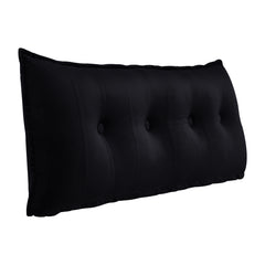 Rectangular Back Support Headboard Pillow Velvet——Black