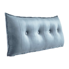 Rectangular Back Support Headboard Pillow Velvet——Gray