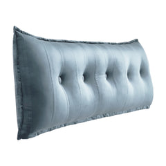 Rectangular Back Support Headboard Pillow Velvet——Gray