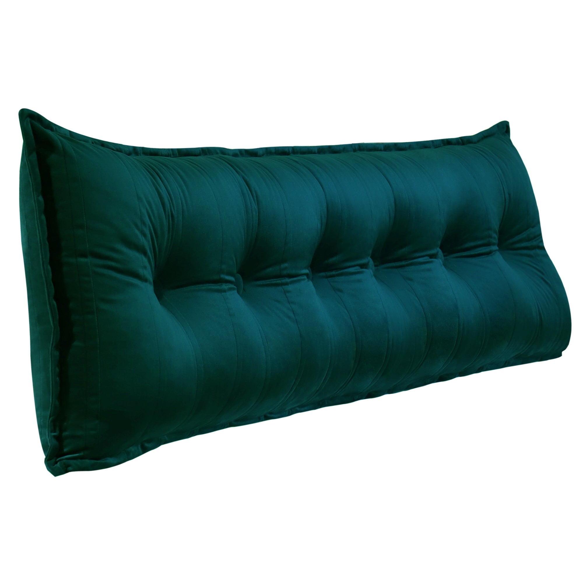 Rectangular Back Support Headboard Pillow Velvet——Cyan