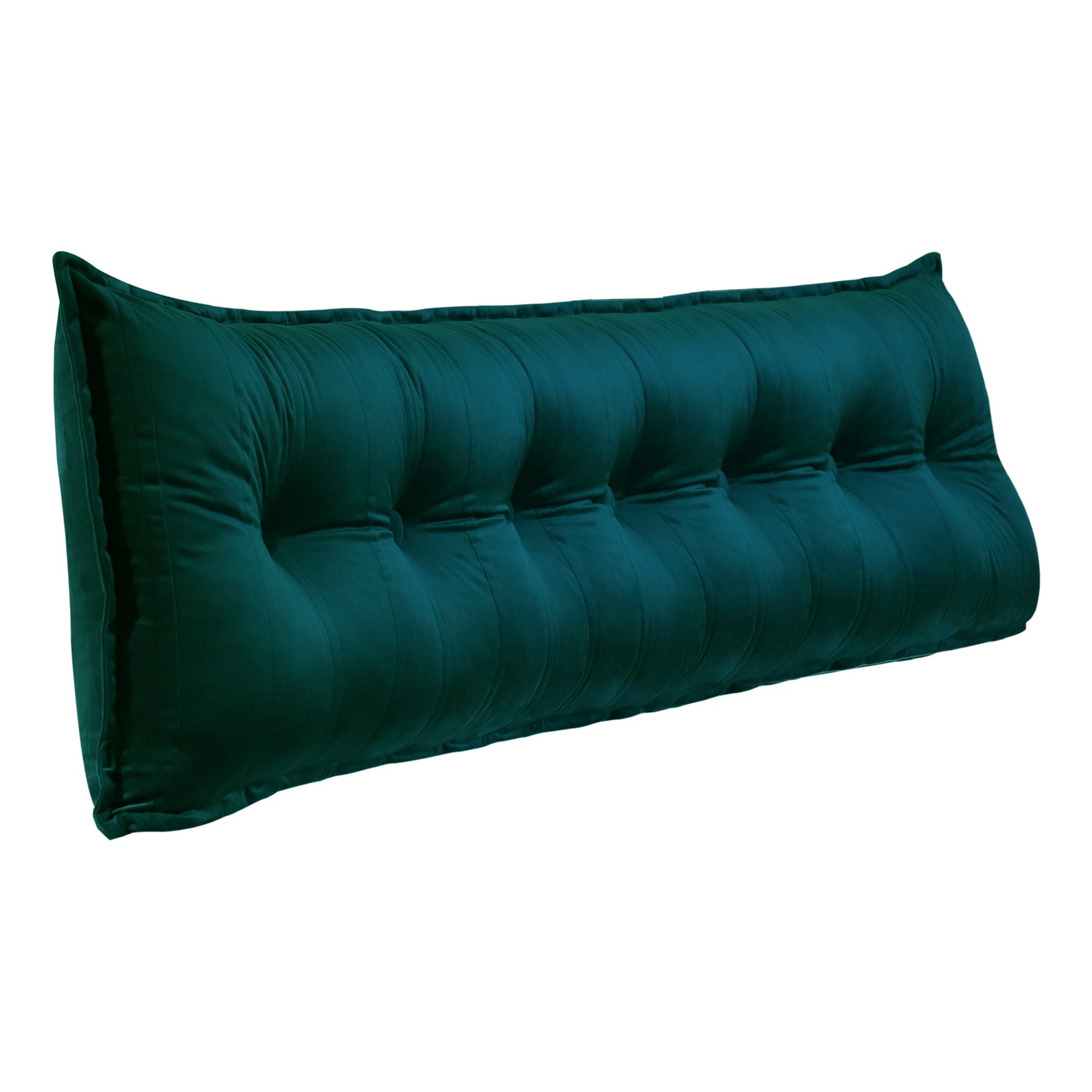 Rectangular Back Support Headboard Pillow Velvet——Cyan