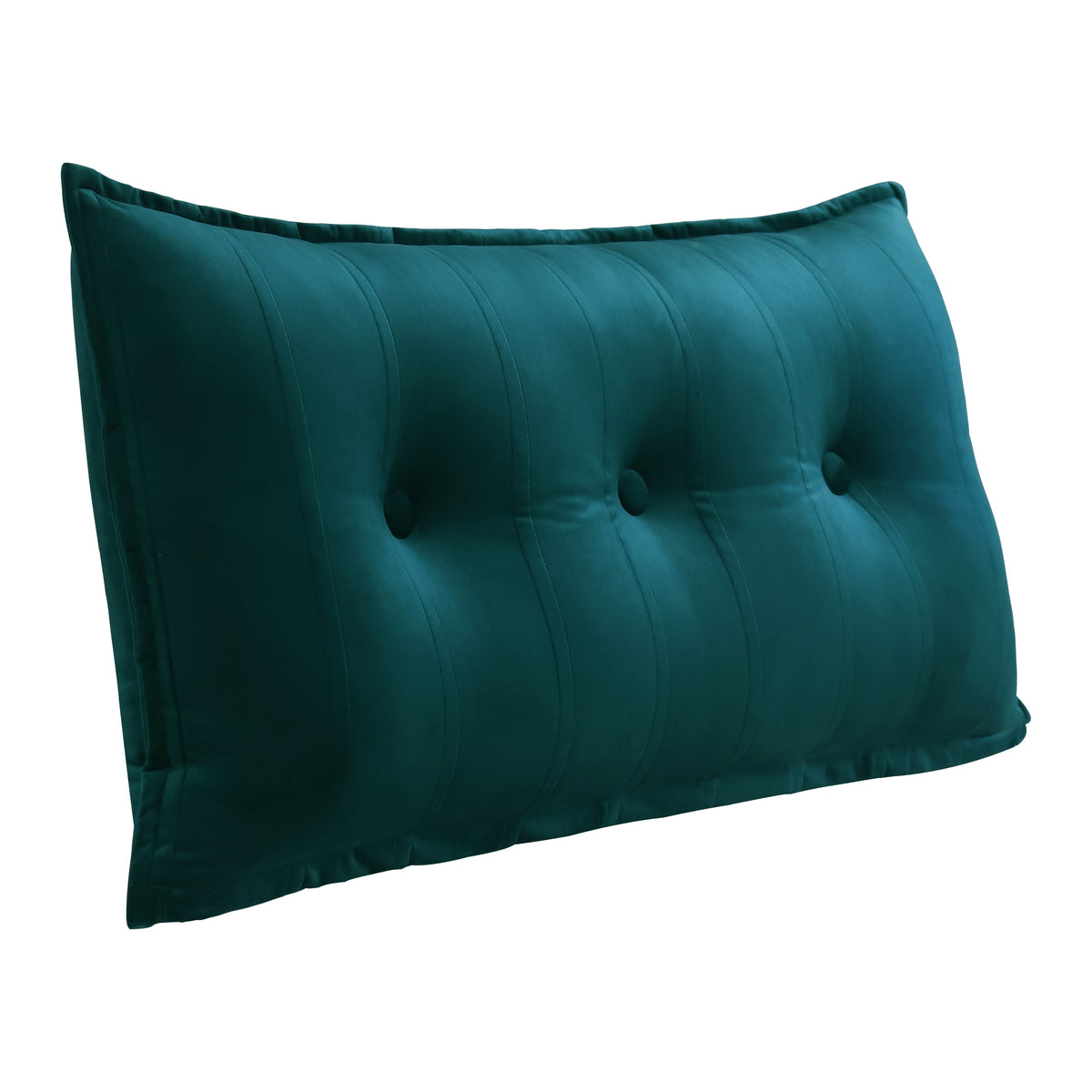 Rectangular Back Support Headboard Pillow Velvet——Cyan