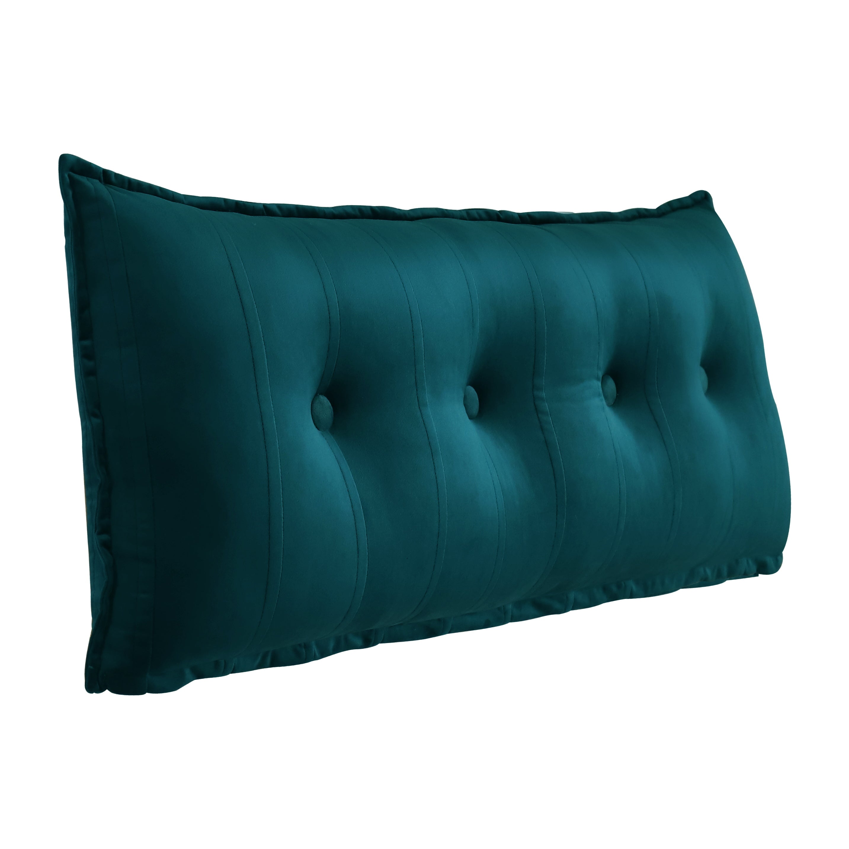 Rectangular Back Support Headboard Pillow Velvet——Cyan