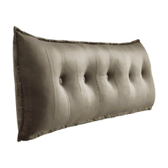 Rectangular Back Support Headboard Pillow Velvet——Light Tan