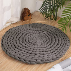 Giant Arm Knitting Chunky Knit Yarn Hand Knitting Blanket Velvet for DIY Weave Craft Crochet Washable—Dark Gray