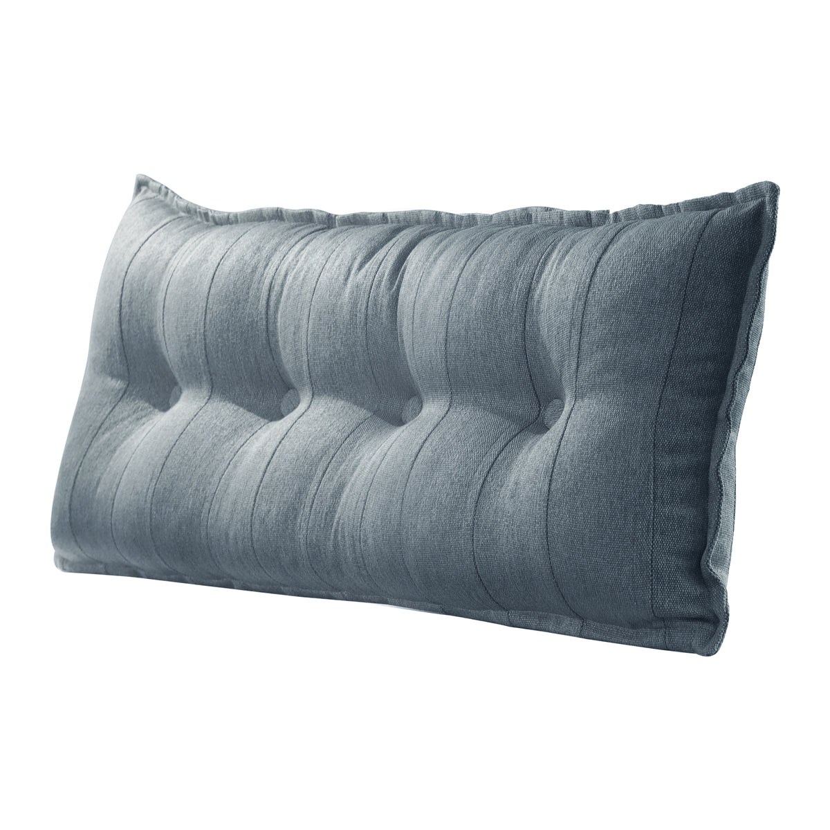 Rectangular Back Support Headboard Pillow Linen——Gray