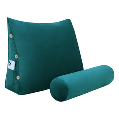 Adjustable Neck Back Support Pillows With Bolster Velvet