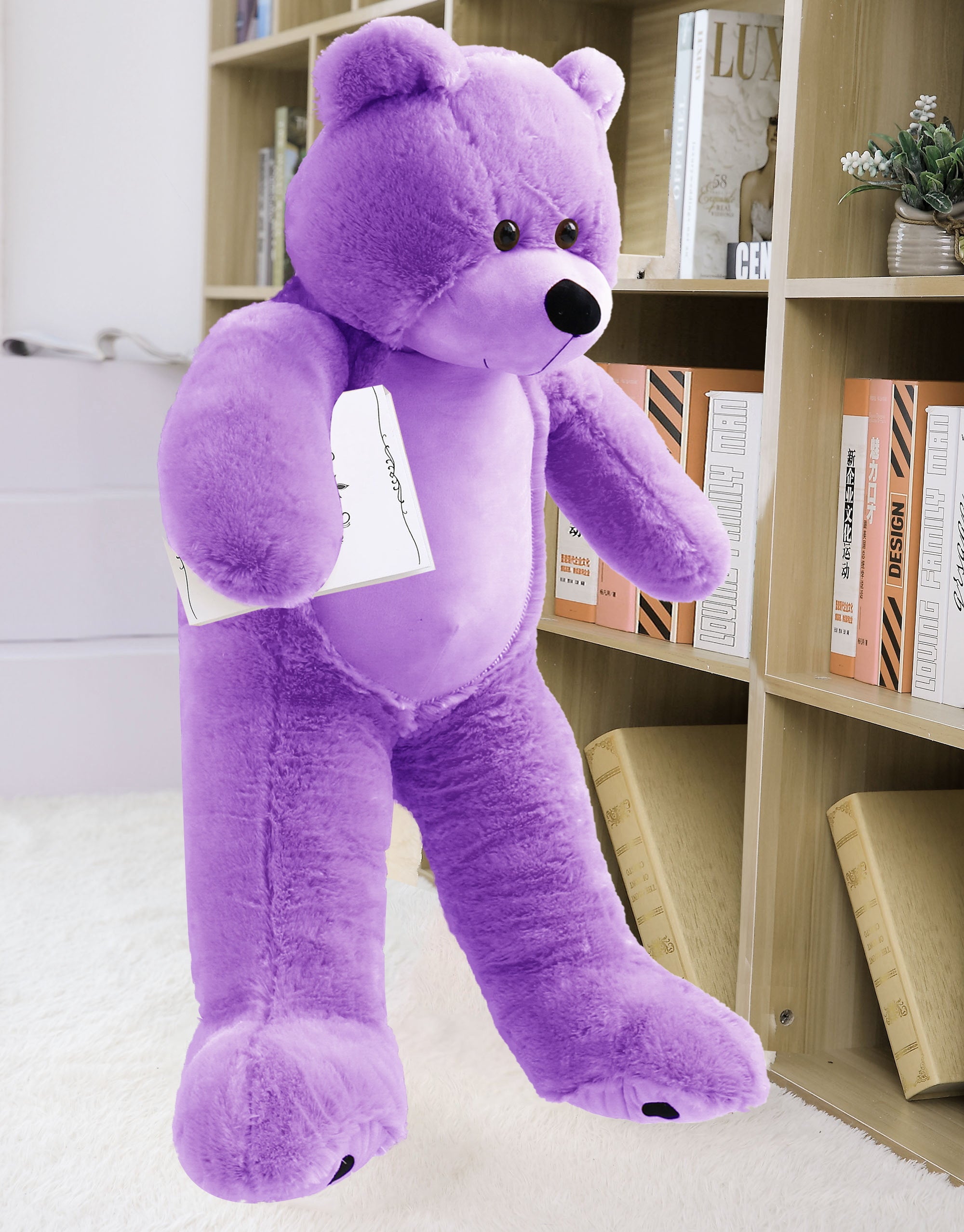 3 Foot Giant Teddy Bear Daneey Cuddly Teddy Bear ——Purple 36 Inches