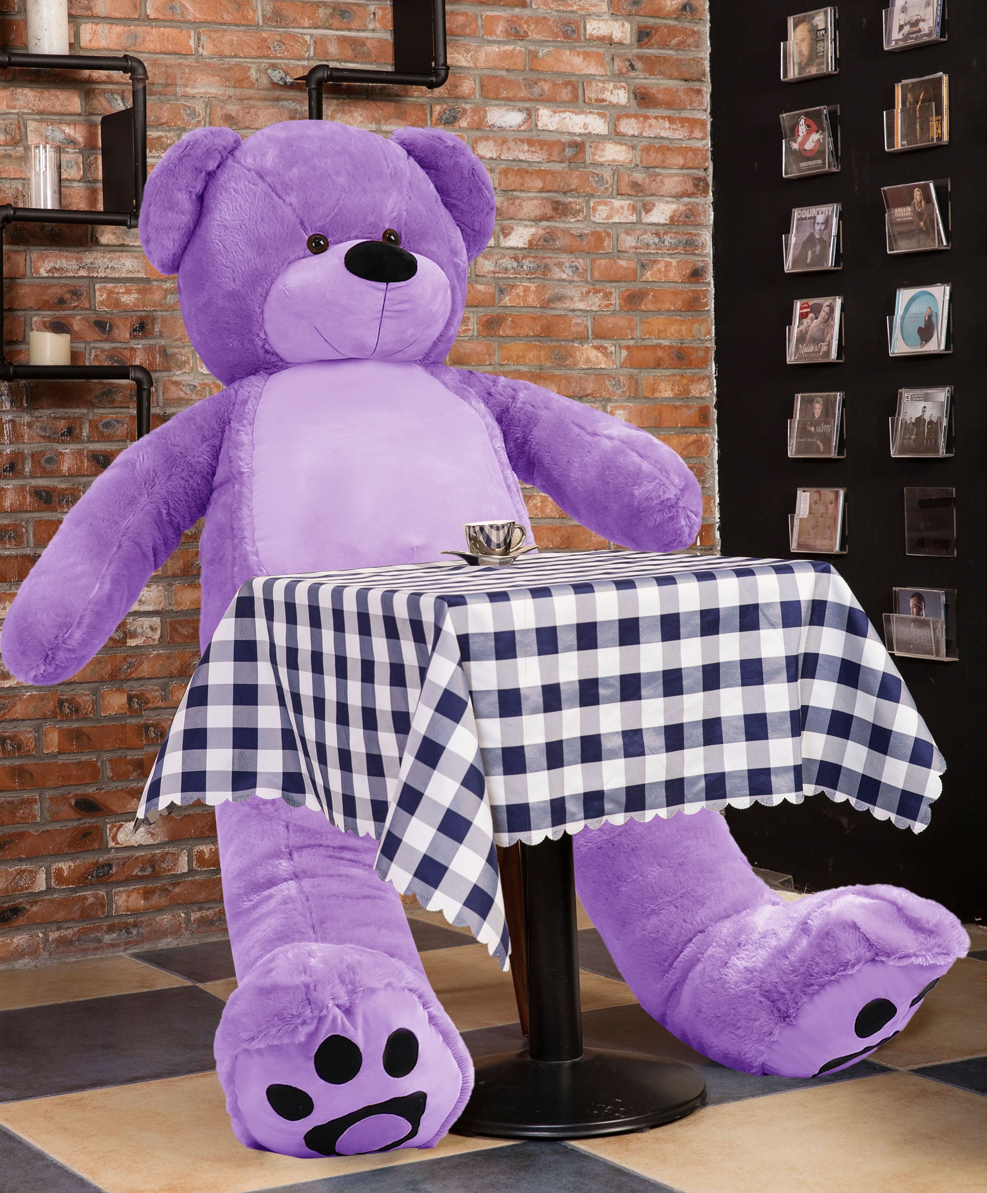 6 Foot Giant Teddy Bear Daneey ——Purple 72 Inches