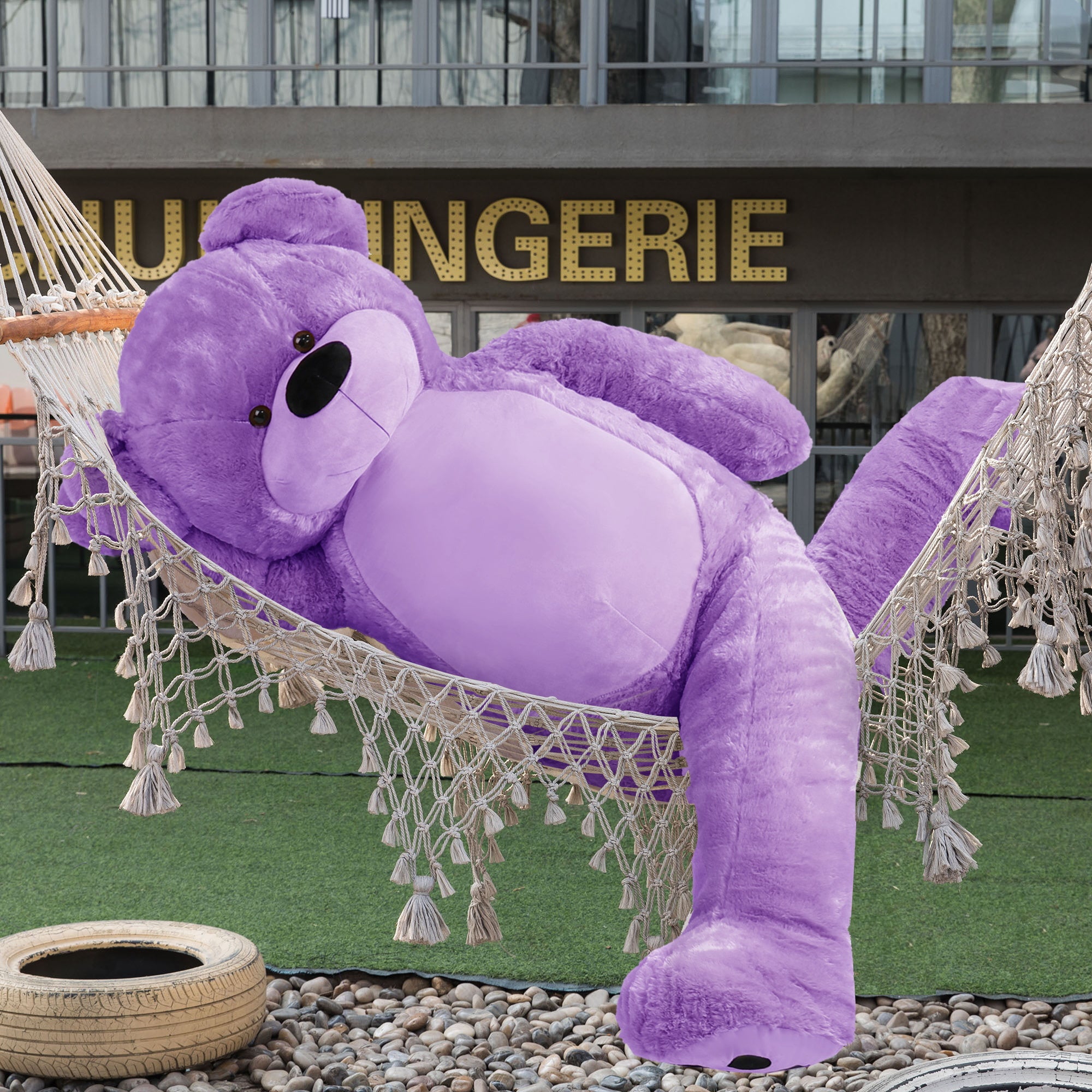 6 Foot Giant Teddy Bear Daneey ——Purple 72 Inches