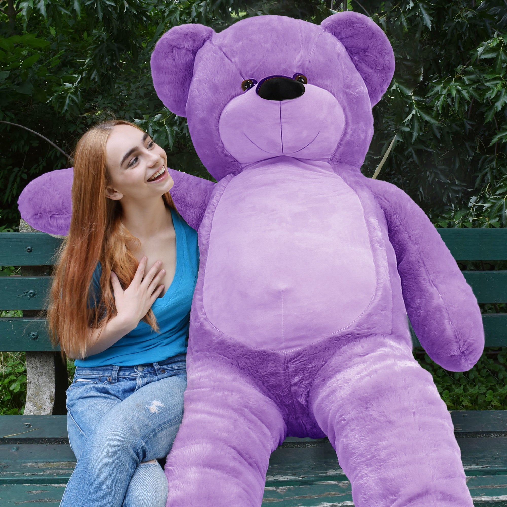 6 Foot Giant Teddy Bear Daneey ——Purple 72 Inches