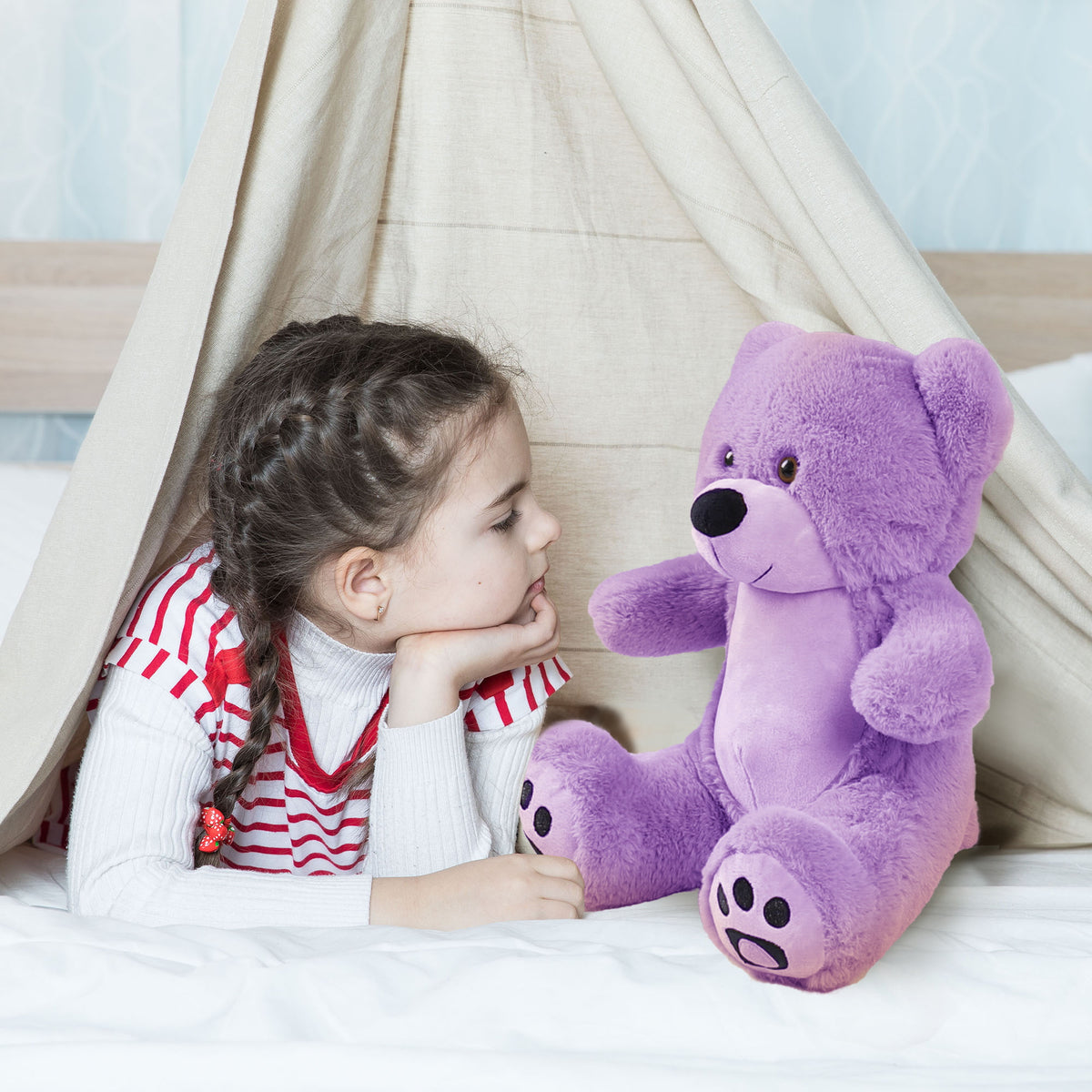 Cuddly Teddy Bear Daneey ——Purple 10 Inches